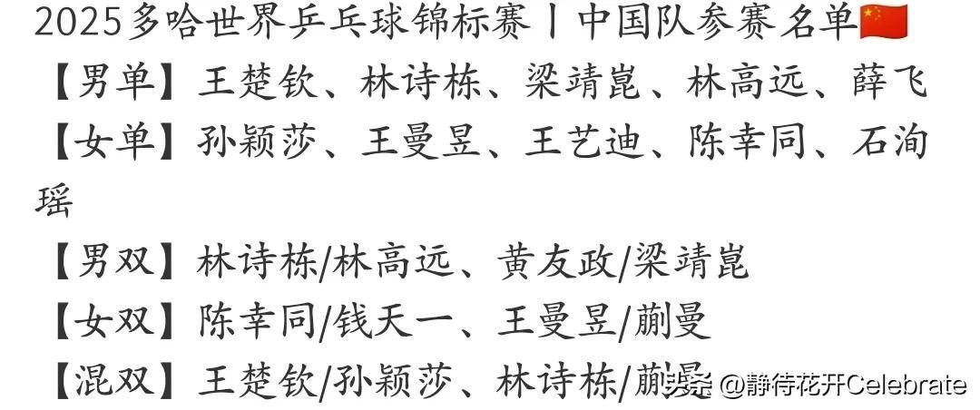 国际乒联最新世排：朱雨玲陈熠进前十王楚钦逼近第1的简单介绍